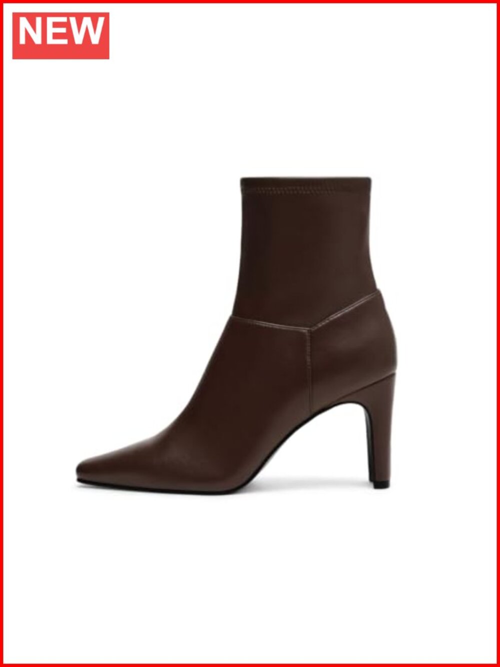 Coutgo Womens Ankle Boots Chunky High Heel Square Toe Zipper Dress Booties